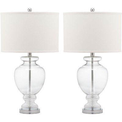 Morocco Glass Table Lamp (Set of 2) - Clear - Safavieh