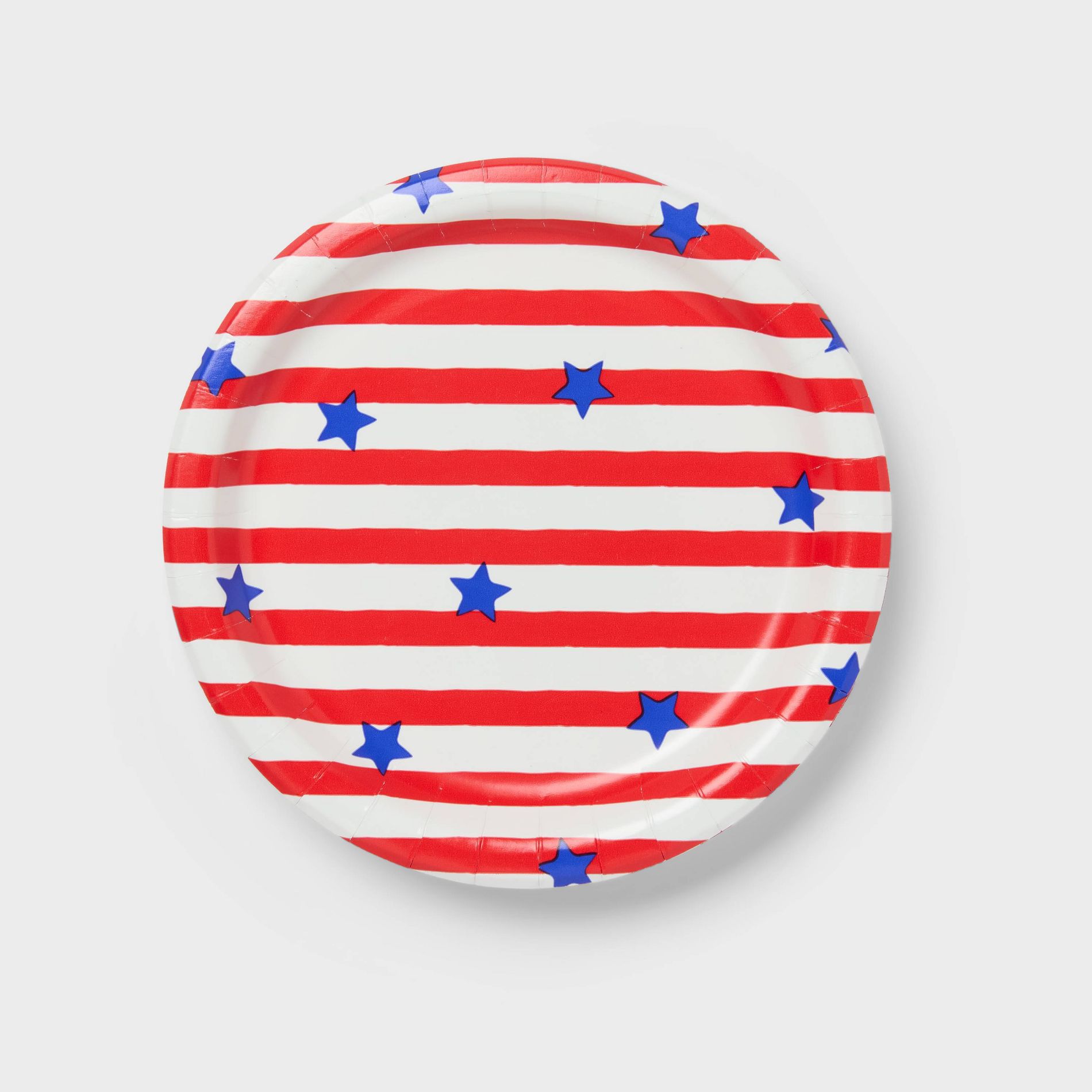 20ct 4th of July USA Americana Stars and Stripes Snack Paper Plates - Spritz™