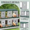 Chicken egg laying box, metal chicken egg laying box, egg laying box with large ventilation holes for easy egg collection - 2 of 4