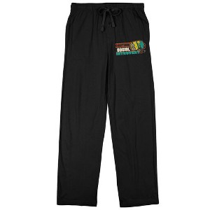 Minions Caution Social Introvert Adult Black Sleep Pajama Pants - 1 of 3