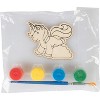 Kids Valentine's Day Cards - Unicorn and Dragon Wood Painting Kits (24ct)- Each Valentines Card Includes Craft w Paints, Brush, and Sticker- Make - 4 of 4