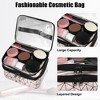 Unique Bargains Double Layer Makeup Bag Cosmetic Travel Bag Case Organizer Bag Clear Bags for Women 1 Pcs - 2 of 4