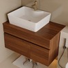 KWPZQEB 31.5" Floating Bathroom Vanity with Sink, Wall Mounted Bathroom Storage Cabinet with Drawer & Door, Single Small Bathroom Vanity - 3 of 4