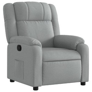 vidaXL Recliner Chair Light Gray Polyester Fabric, Metal, Engineered Wood - 1 of 4