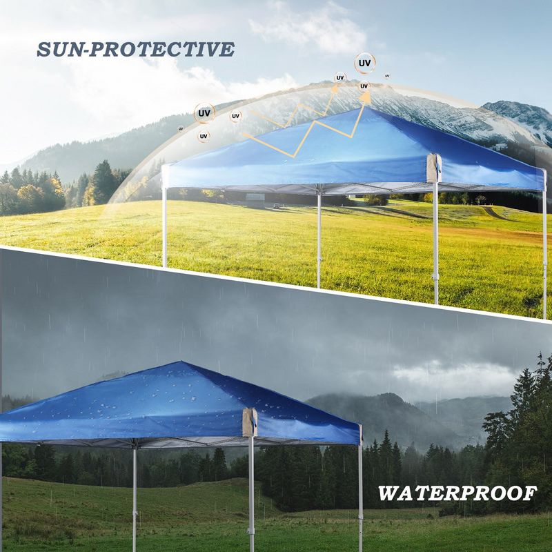Aoodor 9.8'x9.8' Pop Up Canopy Tent with Roller Bag, Portable Instant Shade Canopy, 5 of 9