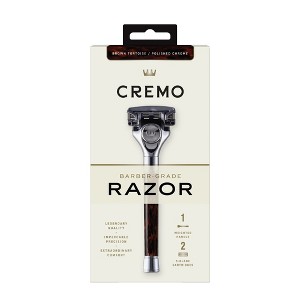 Cremo 5-Blade Brown Tortoise Men's Razor Handle Plus 2 Blade Cartridge Refills - Trial Size - 1 of 4