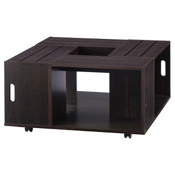 Roseline Modern Crate Box Inspired Coffee Table Espresso - HOMES: Inside + Out