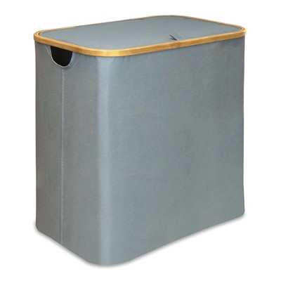 Oceanstar Double Soft Sided Laundry Hamper Sorter With  Rim Lid
