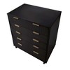 PAGED Wood Dresser, Contemporary Storage Cabinet with 5 Full Extension Drawers and Glam Drawer Handles for Living Room, Hallway - 3 of 4