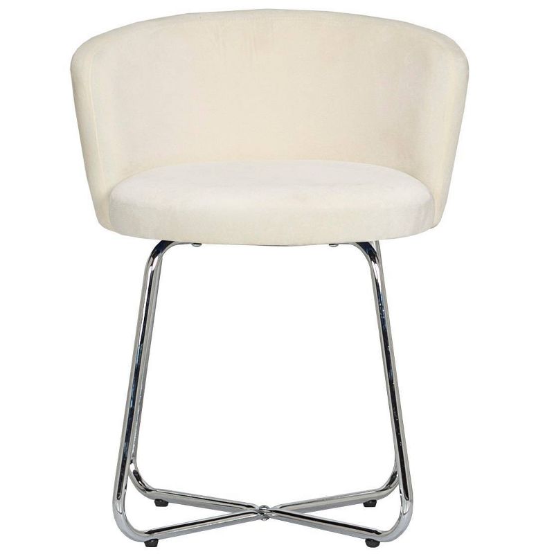 18.25" Catalina Scallop Back Metal Vanity Stool - Hillsdale Furniture, 5 of 14
