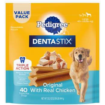 Pedigree Dentastix Original Chicken Flavor Large Adult Dental Dog Treats - 2.08lb/40ct