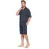 Ashford & Brooks Mens Woven Short Sleeve Pajama Shorts Set - 3 of 4