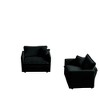 Set of 2 High End Chenille Upholstered Armchairs Living Room Side Chairs with Toss Pillow Green Chenille Accent Chairs Sofa - 4 of 4