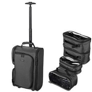 Byootique Portable Makeup Case Cosmetic Rolling Carry-on Bag Shoulder Organizer - 1 of 4