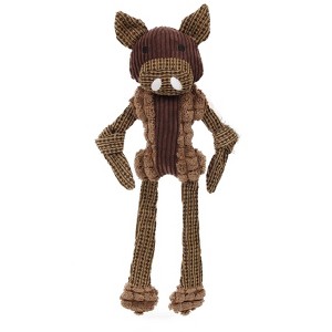 Pet Life Bull Mannequin Natural Jute Rope Chew Tug Plush Dog Toy - 1 of 2