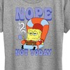 Women's - SpongeBob SquarePants - Not Today Spongebob Short Sleeve Graphic T-Shirt - 2 of 4