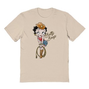 Betty Boop Men's Rodeo Betty Short Sleeve Graphic Cotton T-shirt - 1 of 3