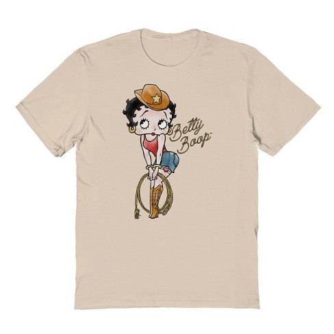 Betty Boop Men's Rodeo Betty Short Sleeve Graphic Cotton T-shirt