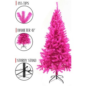 Perfect Holiday Pink Canadian Pine Christmas Tree - 1 of 4