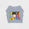 My First Pride Dog and Cat Cropped Tank Top - Blue - 2 of 3