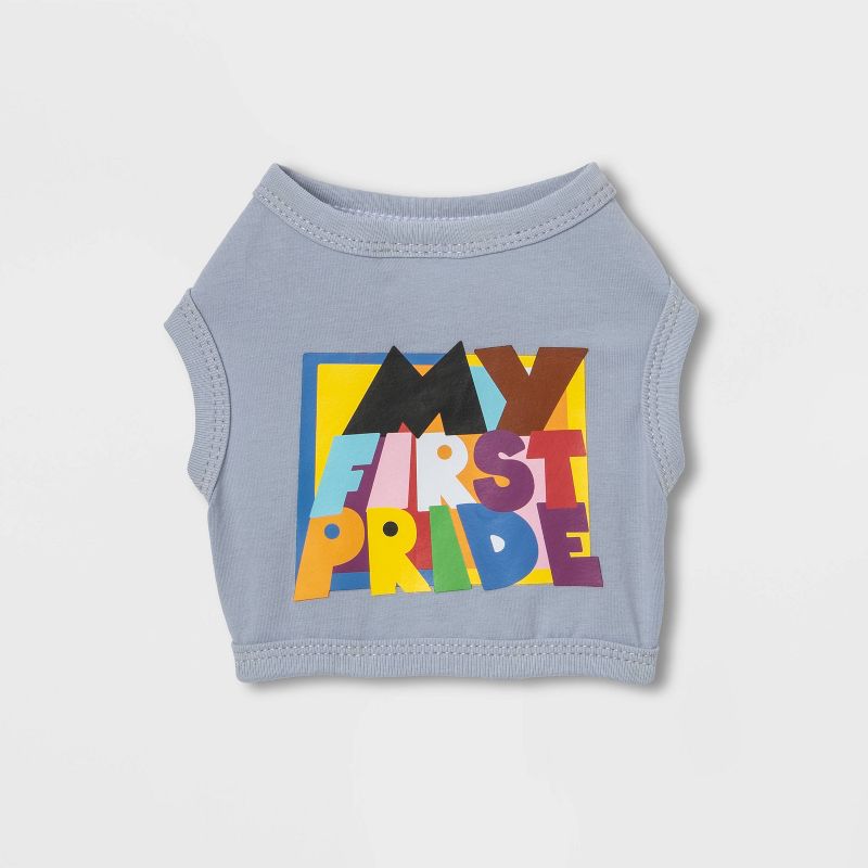 My First Pride Dog and Cat Cropped Tank Top - Blue, 2 of 8