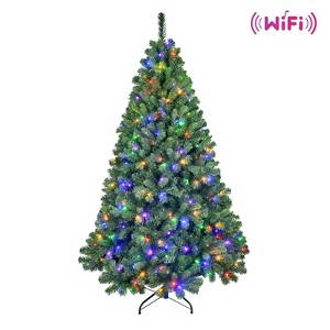 NAYSAYE Christmas Tree Stand 6FT Tree 917 Tips with Metal Stand for Christmas Decorations, Green, 44"*72"*18.26" - 1 of 4