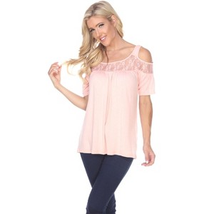Women's Cut Out Shoulder Bexley Tunic Top - White Mark - 1 of 3