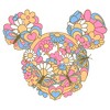 Women's Mickey & Friends Flowers and Butterflies Ears T-Shirt - 2 of 4