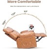 Oversized Recliner Chair with Heated Massage - PU Leather Recliner Sofa for Adults, for Home Theater Lounge Chair, - 4 of 4
