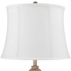 360 Lighting Lynn Country Cottage Buffet Table Lamps 26 3/4" High Set of 2 Beige Wood White Drum Shade for Bedroom Living Room Bedside Nightstand Kids - 2 of 4