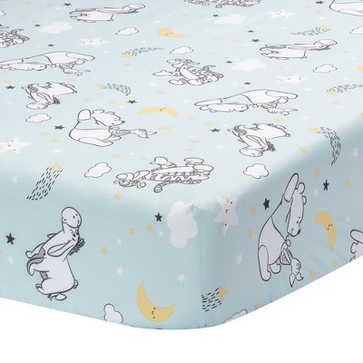 Image of Bedtime Originals Disney Baby Starlight Pooh Infant Fitted Crib Sheet - Blue
