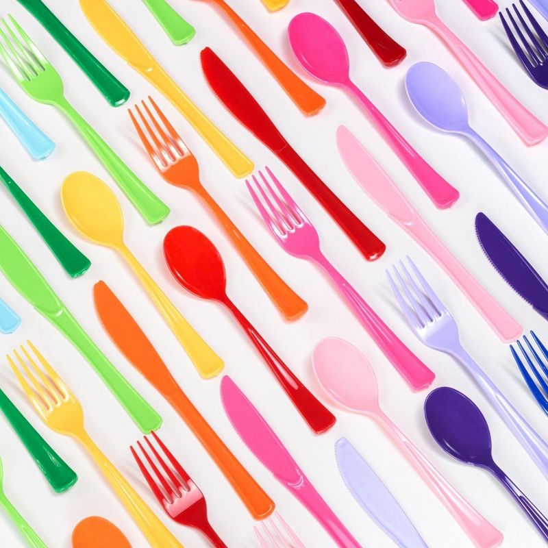 Exquisite Heavy Duty Disposable Solid color Plastic Spoons - 50 Count, 6 of 7