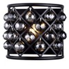 Elegant Lighting Madison 1 light Matte Black Wall Sconce Clear Royal Cut Crystal - 2 of 3