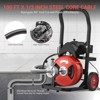 Drain Cleaning Machine Cable,450W Auto Feed Portable Electric Sewer Snake, Electric Drain Auger with 6 Cutter Air-Activated Foot Switch - 3 of 4