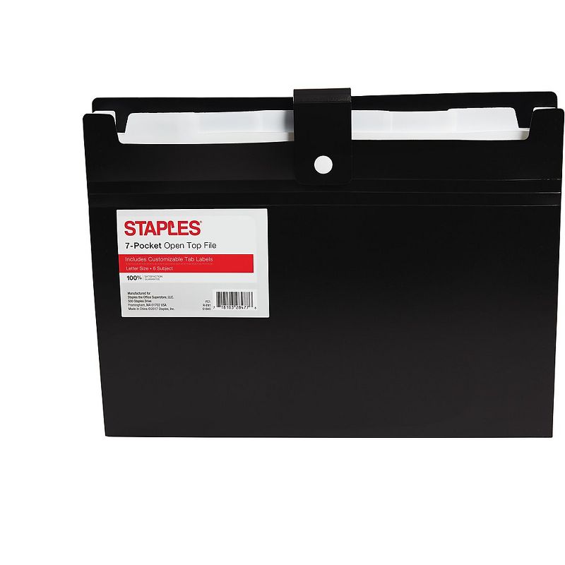 Staples 7 Pocket Open Top File Letter Assorted (51843) 2757018, 5 of 6