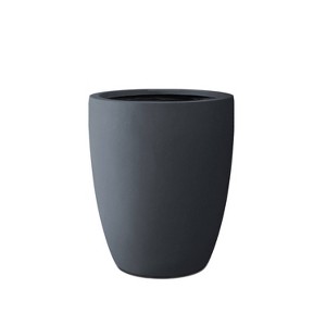 Rosemead Home & Garden Concrete Outdoor Planter Pot Black 13.78"x13.78"x18.11" - 1 of 4
