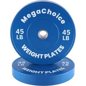 Bumper Plates - 2-Inch Rubber Weight Plates for Home Gym, Strength Training, Deadlift & Squat - 1 of 4