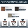 COWLOWN 48 in. Light Brown Rustic Wood Fireplace Mantel Wall-Mounted Floating Shelf for Home - 3 of 4