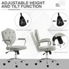 TiramisuBest Cute Gray Velvet Computer Chair with Rhinestones, Adjustable, 265 lbs Capacity - 4 of 4