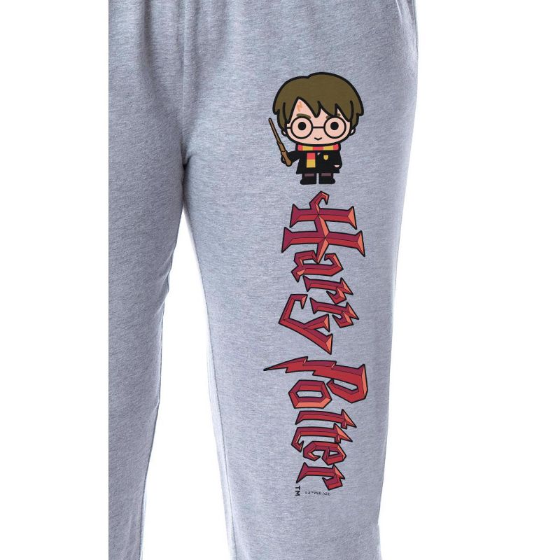 Harry Potter Womens' Wizarding World Chibi Sleep Jogger Pajama Pants Grey, 2 of 4