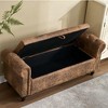CAVINAS Industrial Rivet Storage Ottoman Bench, Upholstered Ottoman Foot Rest, Button Tufted Ottoman with Hidden Storage, End-of-Bed Bench - 2 of 4