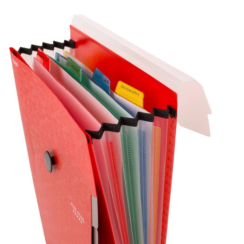 Five Star 9-Pocket Expanding File Folder Fire Red, 4 of 9