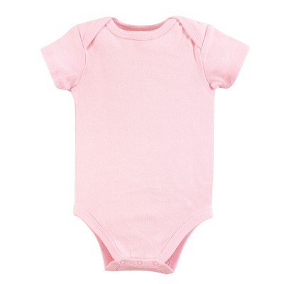 Luvable Friends Baby Girl Cotton Bodysuits 1pk, Pink, 9-12 Months : Target