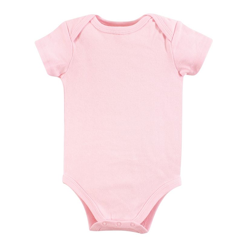 Luvable Friends Baby Girl Cotton Bodysuits 1pk, Pink, 1 of 3
