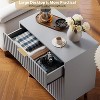 Nasitip 3-Drawer Dresser-Fluted Wooden Nightstand with Deep Storage, Wide Top Chest Organizer - 4 of 4
