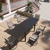Mondawe 7-Piece Outdoor Patio Dining Set,With 1 Piece Extendable Rectangle Table and 6 Piece 360 Degree Swivel Chair - 2 of 4