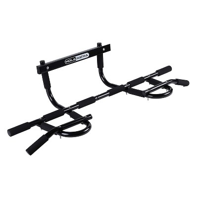 HolaHatha Heavy Duty Door Way Pull Up Bar Chin Up Dip Station for Multiuse Doorway Portable Home Fitness Gym Workout to Build Upper Body Strength