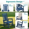 HYLEORY Oversized Outdoor Rocking Chair HDPE Rocking Chair with Cushion, Patio Rocking Chairs,Adirondack Chair for Porch - 4 of 4