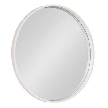 Travis Round Wood Accent Wall Mirror - Kate and Laurel All Things Decor