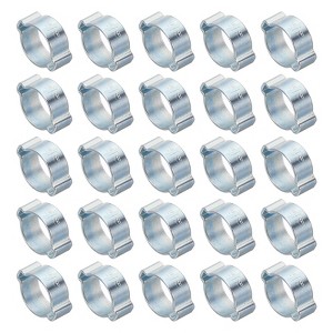 Unique Bargains Galvanized Steel Fluid Systems Fuel Petrol O Double Ear Hose Clamps 50 Pcs - 1 of 4